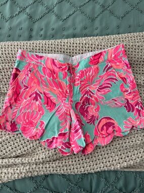Lilly Pulitzer Poolside Blue Love Birds Buttercup Shorts
